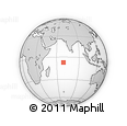 Outline Map of the Area around 7° 10' 2" S, 68° 55' 30" E, rectangular outline