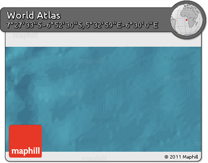 Satellite 3D Map of the Area around 7° 10' 2" S, 6° 1' 30" E