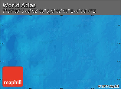 Physical Map of the Area around 7° 10' 2" S, 6° 1' 30" E