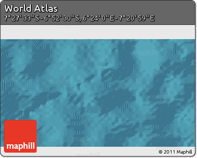 Satellite 3D Map of the Area around 7° 10' 2" S, 6° 52' 30" E