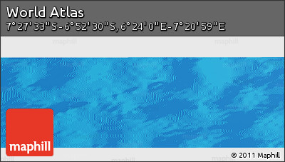 Physical Panoramic Map of the Area around 7° 10' 2" S, 6° 52' 30" E