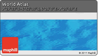 Physical Panoramic Map of the Area around 7° 10' 2" S, 6° 52' 30" E