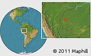 Satellite Location Map of the area around 7° 10' 2" S, 72° 10' 30" W