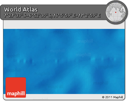 Shaded Relief 3D Map of the Area around 7° 10' 2" S, 76° 34' 29" E