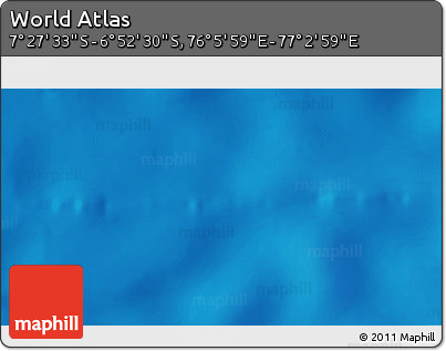 Shaded Relief 3D Map of the Area around 7° 10' 2" S, 76° 34' 29" E