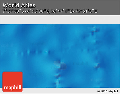 Physical 3D Map of the Area around 7° 10' 2" S, 77° 25' 30" E