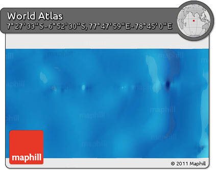 Physical 3D Map of the Area around 7° 10' 2" S, 78° 16' 30" E
