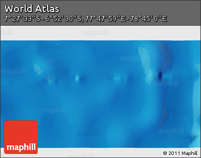 Physical 3D Map of the Area around 7° 10' 2" S, 78° 16' 30" E