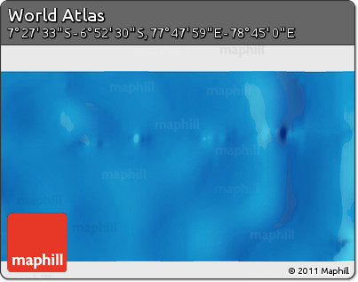Physical 3D Map of the Area around 7° 10' 2" S, 78° 16' 30" E