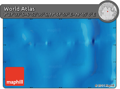 Physical Map of the Area around 7° 10' 2" S, 78° 16' 30" E