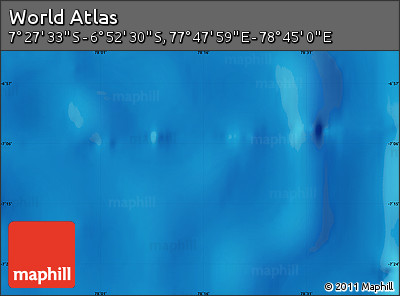 Physical Map of the Area around 7° 10' 2" S, 78° 16' 30" E