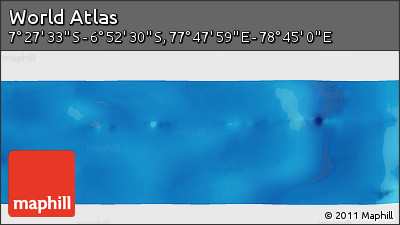 Physical Panoramic Map of the Area around 7° 10' 2" S, 78° 16' 30" E
