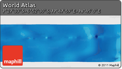 Physical Panoramic Map of the Area around 7° 10' 2" S, 78° 16' 30" E