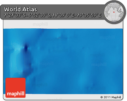 Physical 3D Map of the Area around 7° 10' 2" S, 79° 7' 30" E