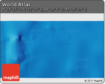 Physical 3D Map of the Area around 7° 10' 2" S, 79° 7' 30" E