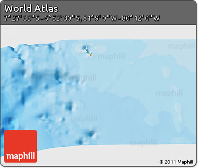 Political 3D Map of the Area around 7° 10' 2" S, 80° 40' 30" W