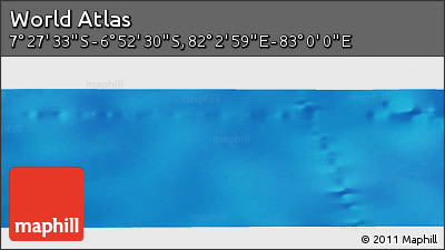 Physical Panoramic Map of the Area around 7° 10' 2" S, 82° 31' 30" E