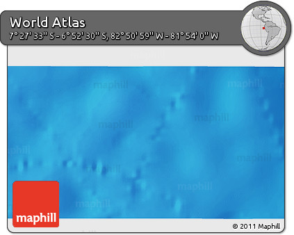 Physical 3D Map of the Area around 7° 10' 2" S, 82° 22' 30" W