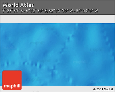 Physical 3D Map of the Area around 7° 10' 2" S, 82° 22' 30" W