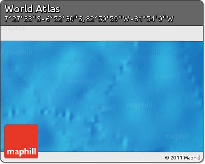 Physical 3D Map of the Area around 7° 10' 2" S, 82° 22' 30" W