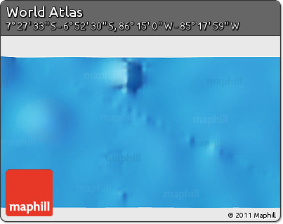 Physical 3D Map of the Area around 7° 10' 2" S, 85° 46' 30" W