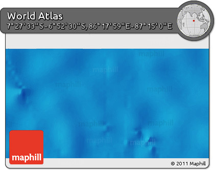 Physical 3D Map of the Area around 7° 10' 2" S, 86° 46' 30" E