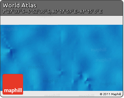 Physical 3D Map of the Area around 7° 10' 2" S, 86° 46' 30" E