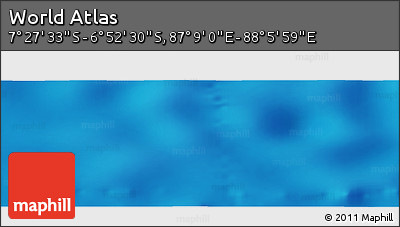 Physical Panoramic Map of the Area around 7° 10' 2" S, 87° 37' 30" E