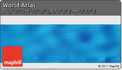 Physical Panoramic Map of the Area around 7° 10' 2" S, 87° 37' 30" E