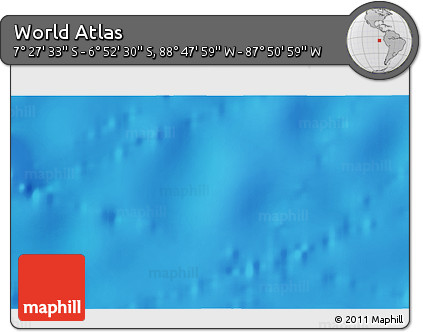 Physical 3D Map of the Area around 7° 10' 2" S, 88° 19' 29" W