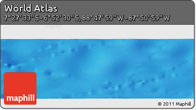 Physical Panoramic Map of the Area around 7° 10' 2" S, 88° 19' 29" W