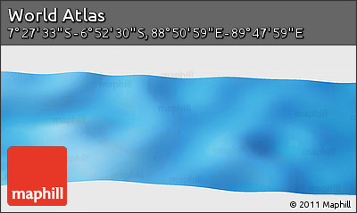 Physical Panoramic Map of the Area around 7° 10' 2" S, 89° 19' 29" E