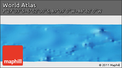 Shaded Relief Panoramic Map of the Area around 7° 10' 2" S, 89° 10' 30" W