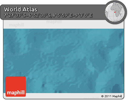 Satellite 3D Map of the Area around 7° 10' 2" S, 8° 34' 29" E