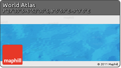 Physical Panoramic Map of the Area around 7° 10' 2" S, 8° 34' 29" E