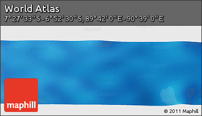 Physical Panoramic Map of the Area around 7° 10' 2" S, 90° 10' 30" E