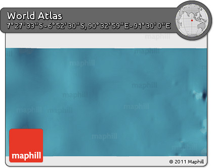 Satellite 3D Map of the Area around 7° 10' 2" S, 91° 1' 30" E