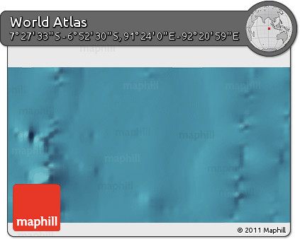 Satellite 3D Map of the Area around 7° 10' 2" S, 91° 52' 30" E