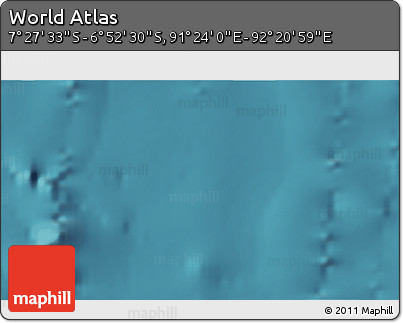 Satellite 3D Map of the Area around 7° 10' 2" S, 91° 52' 30" E