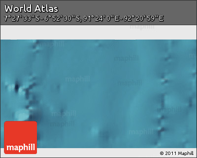 Satellite 3D Map of the Area around 7° 10' 2" S, 91° 52' 30" E