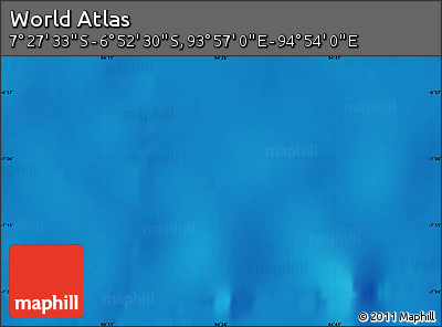 Shaded Relief Map of the Area around 7° 10' 2" S, 94° 25' 30" E