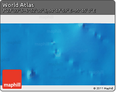 Shaded Relief 3D Map of the Area around 7° 10' 2" S, 95° 16' 30" E