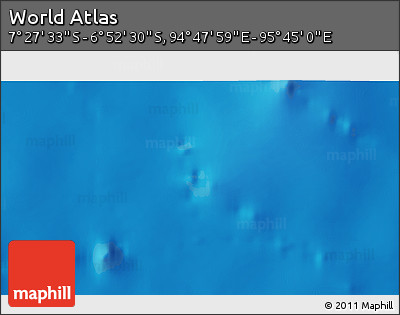 Shaded Relief 3D Map of the Area around 7° 10' 2" S, 95° 16' 30" E