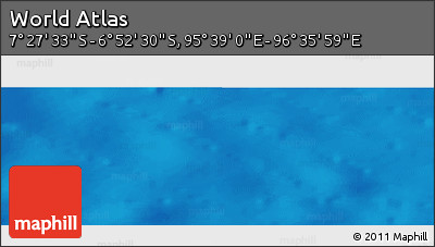 Shaded Relief Panoramic Map of the Area around 7° 10' 2" S, 96° 7' 30" E