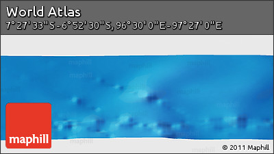 Physical Panoramic Map of the Area around 7° 10' 2" S, 96° 58' 29" E