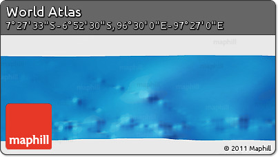 Physical Panoramic Map of the Area around 7° 10' 2" S, 96° 58' 29" E
