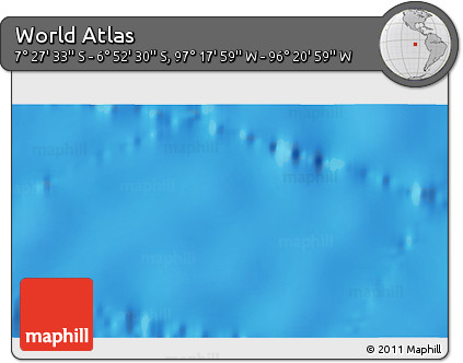 Physical 3D Map of the Area around 7° 10' 2" S, 96° 49' 29" W