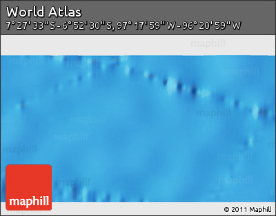Physical 3D Map of the Area around 7° 10' 2" S, 96° 49' 29" W