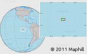 Gray Location Map of the area around 7° 10' 2" S, 97° 40' 30" W