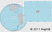 Gray Location Map of the area around 7° 10' 2" S, 98° 31' 30" W